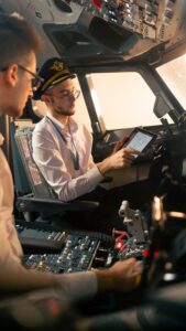 Entrainement pour pilotes de ligne sur simulateur de vol en avion