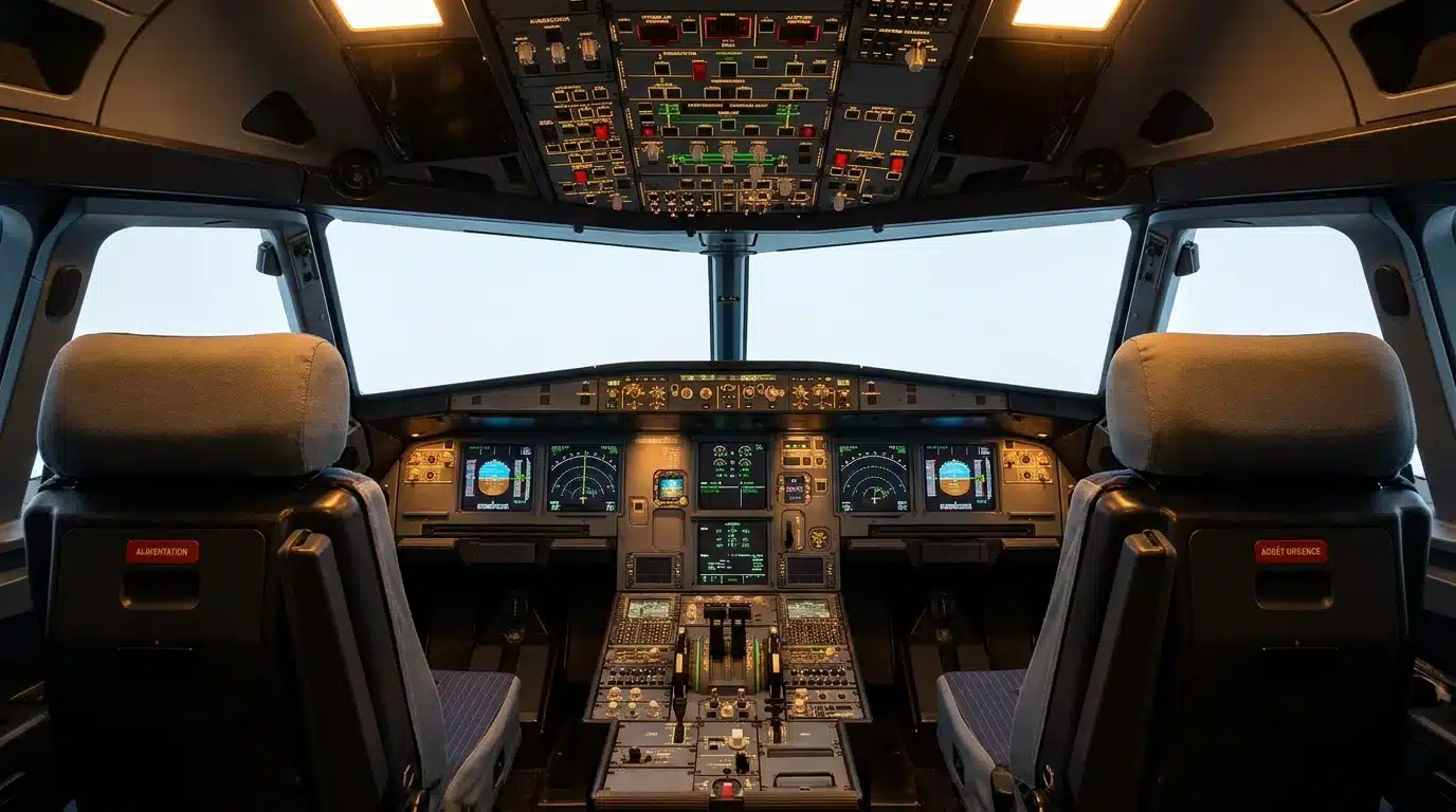 Cockpit réaliste de simulateur de vol Boeing 737 pour team building d'entreprise